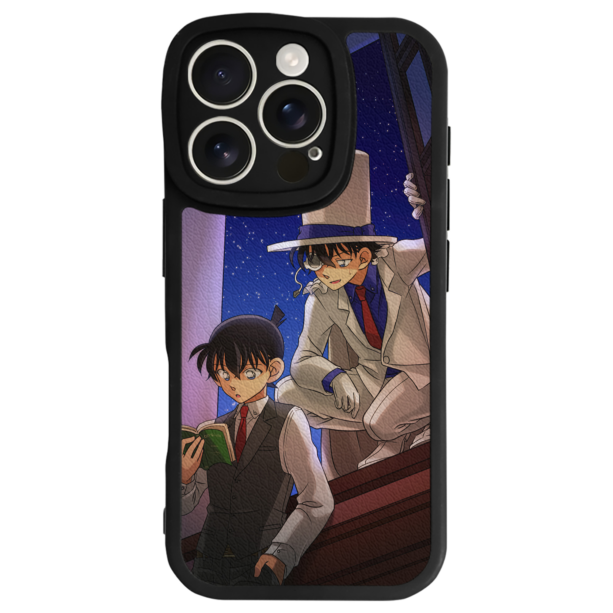 （画像用） 名探偵コナン Detective Conan 【iPhone 16シリーズ対応】シリコンスマホケース（レザー調） 材質：シリコン